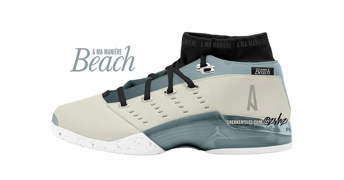 Luxuriöses Strandfeeling mit dem A Ma Maniére x Air Jordan 17 Low „Beach“